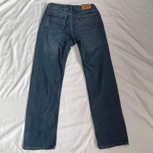 LEVI'S Women's Size 14 Regular Low Pro Blue Straight Jeans Classic Denim - Picture 2 of 13